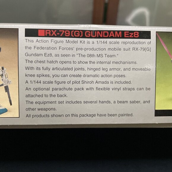 GUNDAM Ez8 HG 1/144 Model RX-79 MOBILE SUIT GUNDAM 08th MS TEAM Bandai 1998 NIB - Picture 5 of 8